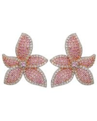 Suzy Levian - Silver 0.02 Ct. Tw. Diamond & Sapphire Studs - Lyst