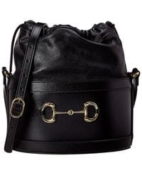 Gucci - Horsebit 1955 Leather Bucket Bag - Lyst
