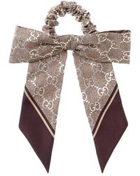 Gucci - Jacquard Silk Scrunchie - Lyst