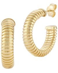 Chloe and Madison - 18k Over Silver Tubogas Hoops - Lyst