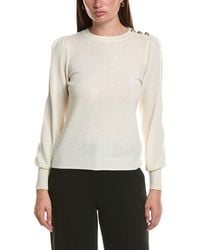 Bruno Magli - Button Shoulder Wool & Cashmere-blend Sweater - Lyst