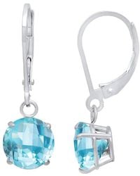 MaxColor - Silver 1.80 Ct. Tw. Blue Topaz Dangle Earrings - Lyst