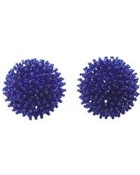 Carolina Herrera - Cz Beaded Ball Dome Earrings - Lyst