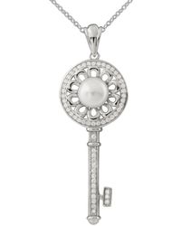 Splendid - 7Mm Pearl Cz Pendant - Lyst