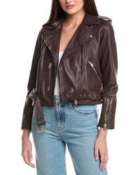 AllSaints - Balfern Leather Biker Jacket - Lyst