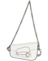 Gucci - White Leather Mini Asymmetric Horsebit 1955 Shoulder Bag (authentic Pre-loved) - Lyst