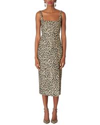 Carolina Herrera - Thin Strap Square Neck Fitted Column Gown - Lyst