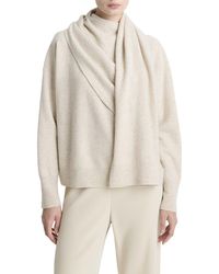 Vince - Draped Wool & Cashmere-Blend Sweater - Lyst