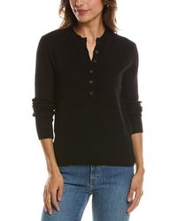 Forte - Crewneck 100% Cashmere Henley - Lyst