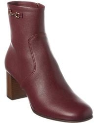 Ferragamo - Otello Leather Bootie - Lyst