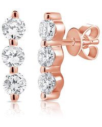 Sabrina Designs - 14k Rose Gold 0.21 Ct. Tw. Diamond Bar Studs - Lyst