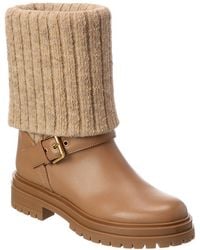 Gianvito Rossi - Thurso 20 Knit & Leather Boot - Lyst