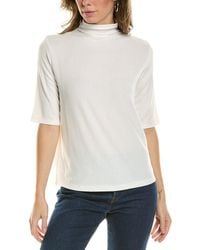 Vince - Relaxed Elbow-sleeve Mock Neck Top - Lyst