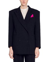 Sandro - Gala Linen-Blend Blazer - Lyst