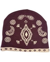 Nicole Miller - Jacquard Paisley Beanie - Lyst
