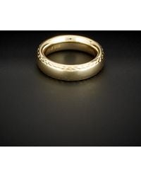 Italian Gold - 14k Milgrain Comfort Fit Ring - Lyst