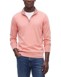 RAFFI - Jersey 1/4-Zip Mock Neck Sweater - Lyst