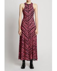 Proenza Schouler - Diagonal Stripe Sleeveless Jersey Dress - Lyst