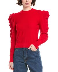 Max Mara - Genero Ruffle Puff Sleeve Sweater - Lyst