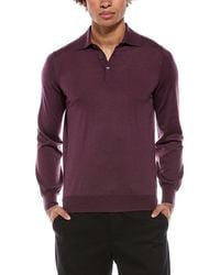 Brunello Cucinelli - Wool & Cashmere-Blend Polo Sweater - Lyst