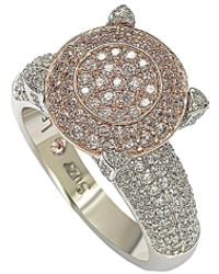 Suzy Levian CZ Jewelry - Suzy Levian Silver Pave Pink Cz Ring - Lyst