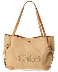 Chloé - Clover Double Carry Leather-trim Tote - Lyst
