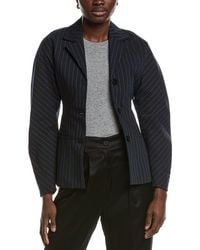 Ganni - Stretch Stripe Fitted Blazer - Lyst