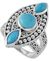 Samuel B. - Silver 1.57 Ct. Tw. Sleeping Beauty Turquoise Split Shank Ring - Lyst