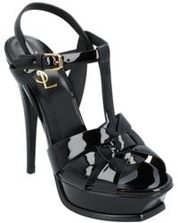 Saint Laurent - Calfskin Tribute Platform Sandal (Authentic Pre-Loved) - Lyst