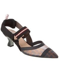 Fendi - Tech Mesh Slingback Pump - Lyst