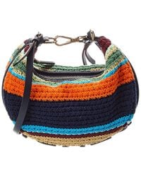 Fendi - Graphy Mini Crochet & Leather Hobo Bag - Lyst