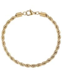 Adornia - 18K Plated Stainless Steel Tarnish-Resistant Rope Chain Bracelet - Lyst