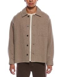 FRAME - Textured Wool-blend Shirt Jacket - Lyst