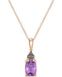 Le Vian - Le Vian Euphoria Chocolate 14K 1.23 Ct. Tw. Diamond & Amethyst Pendant Necklace - Lyst