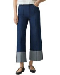 Theory - Relaxed Denim Cuff Pant - Lyst