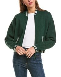 525 America - Cable Sleeve Zip Front Bomber Jacket - Lyst