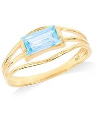 TIRAMISU - 14K Over 0.62 Ct. Tw. Sky Topaz Solitaire Ring - Lyst
