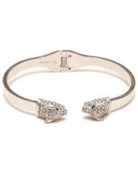 jean claude - Stainless Steel Cz Adjustable Bangle Bracelet - Lyst