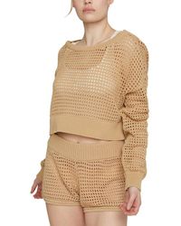 IVL COLLECTIVE - Knit Mesh Cropped Pullover - Lyst