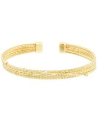 Meshmerise - 0.05 Ct. Tw. Diamond 18K Over Bangle Bracelet - Lyst
