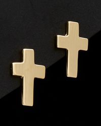 Italian Gold - 14k Cross Studs - Lyst
