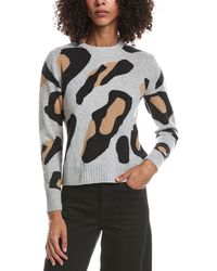 Brodie Cashmere - Abstract Leopard 100% Cashmere Sweater - Lyst