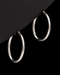 Italian Gold - 14k Polished Hoops - Lyst