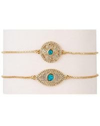Eye Candy LA - The Luxe Collection Cz Bolo Cuff Bracelet Set - Lyst