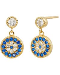 Savvy Cie - 18k Over Silver Amulet Drop Earrings - Lyst