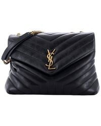 Saint Laurent - Matelasse Chevron Leather Loulou Shoulder Bag Medium (Authentic Pre-Loved) - Lyst