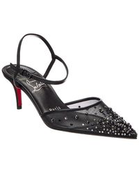 Christian Louboutin - Logo Leather Pump - Lyst