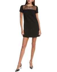 RED Valentino - Sheer Neckline Dress - Lyst