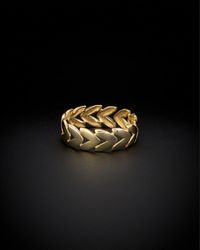 Italian Gold - 14k Chevron Open Ring - Lyst