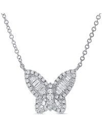 Sabrina Designs - 14K 0.41 Ct. Tw. Diamond Butterfly Necklace - Lyst